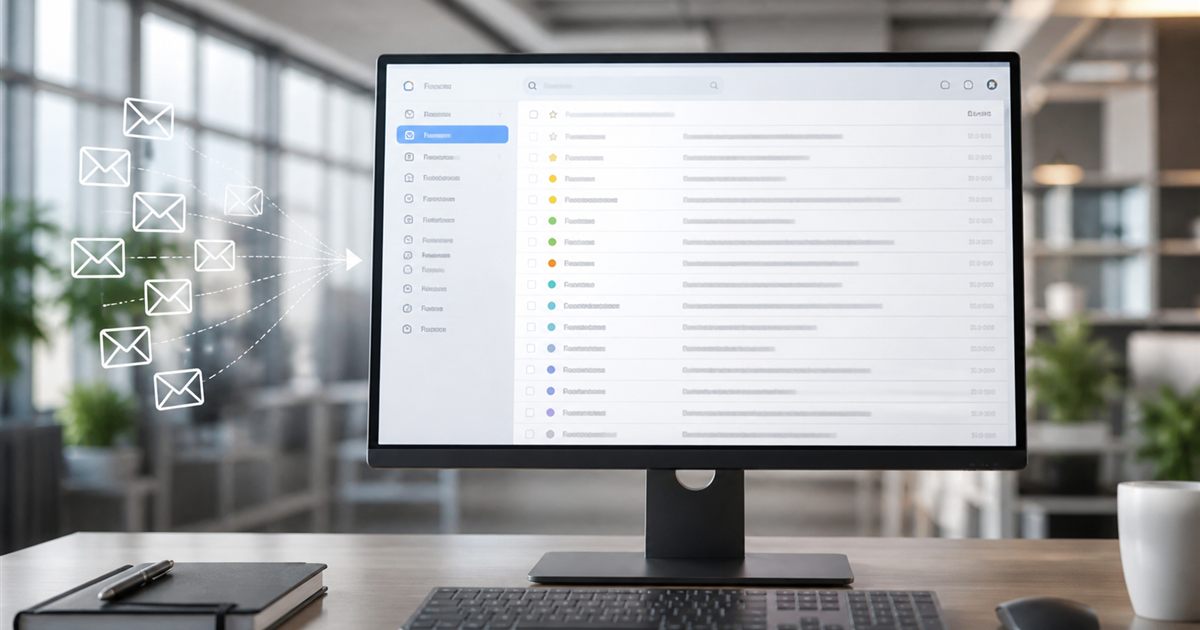How Does Catch-All Email Work on a Custom Domain — an original TempMail Cloud visual explaining custom domain catch all email