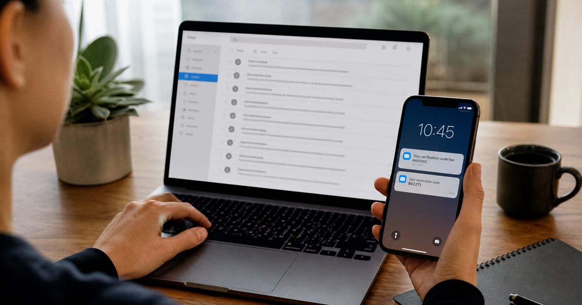 Email Verification Code Expired Use the Safe Fix — an original TempMail Cloud visual explaining email verification code expired